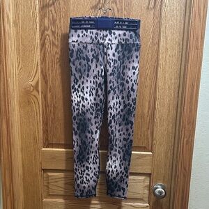 Fabletics Women's Leopard Print Leggings - Black and Gray